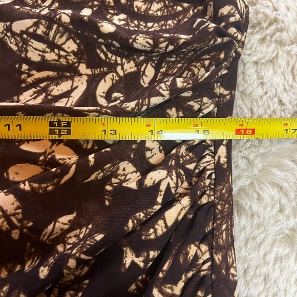 Lauren Ralph Lauren Stretch Safari Print Gathered Waist Fitted Slimming Dress 14 - Picture 8 of 11